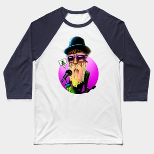 ZZ Top's Billy Gibbons Funny Cartoon Baseball T-Shirt